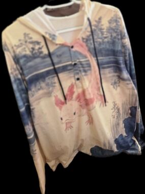 One Of A Kind Axolotyl  Graphic Hooded Pullover